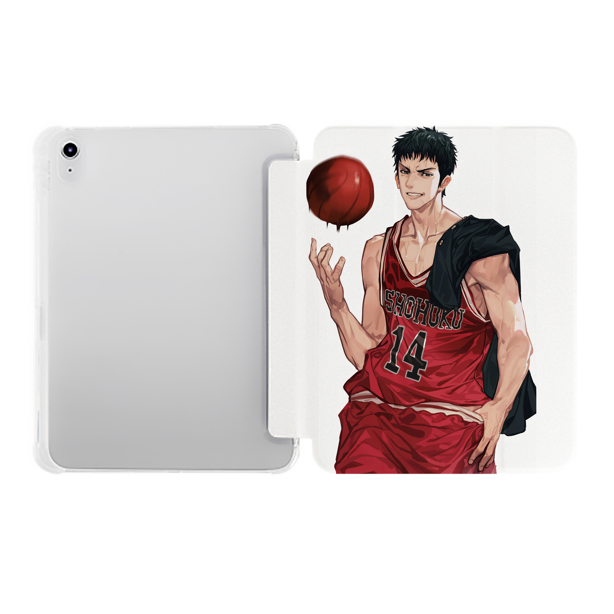（画像用） SLAM DUNK／スラムダンク IPad ケース ペン収納付き 三つ折りスタンド PUレザー×シリコン 対応機種9.5/10.5/10.9インチ